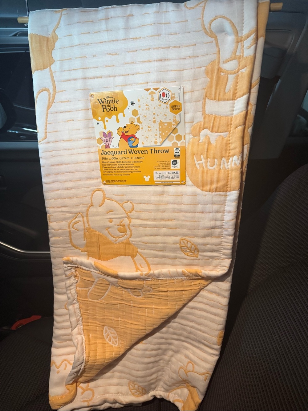 Winnie the Pooh Jacquard Woven Throw Blanket 50x60